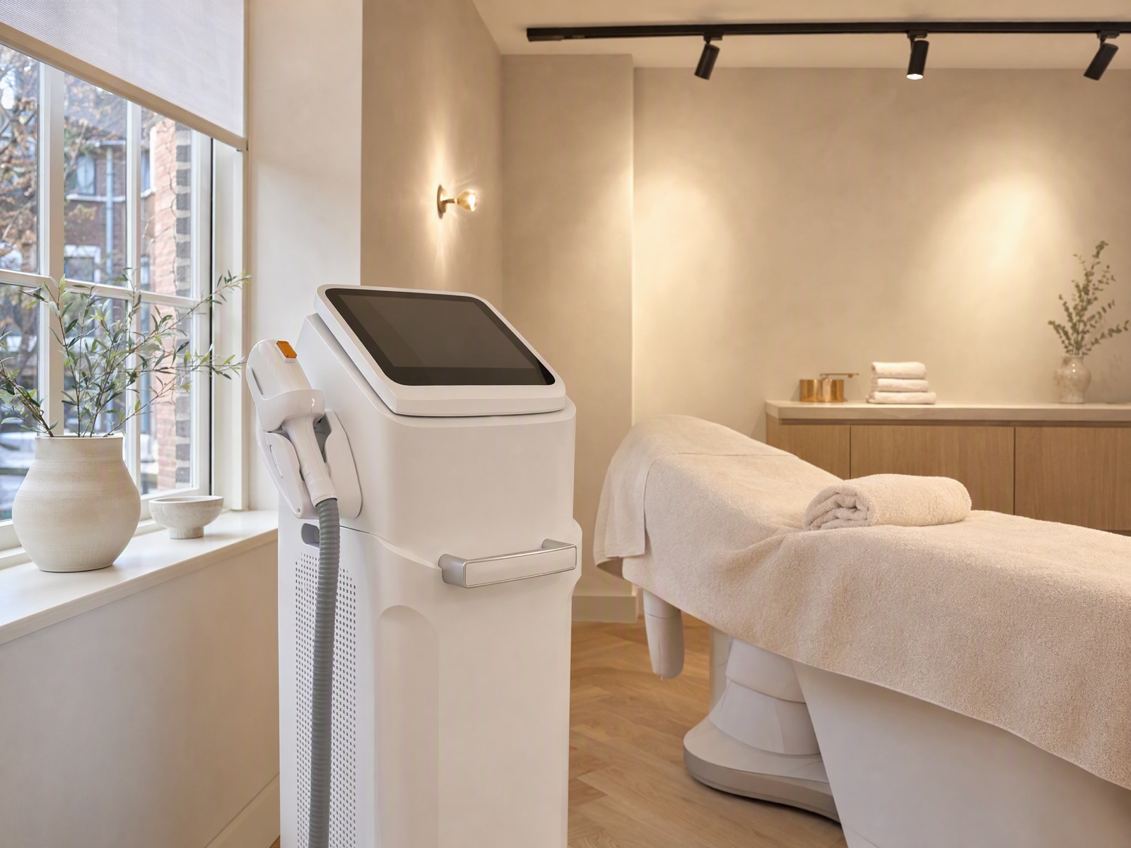 Behandelruimte met het lasertoestel bij YR Beauty Clinic in Purmerend